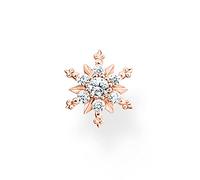 Thomas Sabo Fiocco di neve borchie, Misura unica, Argento sterling, Nessuna pietra preziosa, Oro rosa