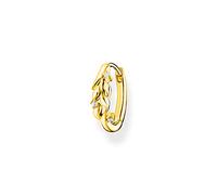 Thomas Sabo foglie creole singole con zirconi bianchi in argento sterling placcato oro rosa 750, CR681-416-14