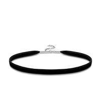 Thomas Sabo Girocollo a Catena da Donna in Velluto Nero in Argento Sterling 925 Ke1728-331-11-L36V
