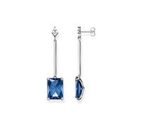 Thomas Sabo H2176-166-1 - Orecchini da donna in argento Sterling 925 con zirconi blu scuro, dimensioni: 32 x 9 mm