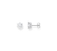 THOMAS SABO Orecchini con grande pietra bianca in argento 925 riciclato H2300-051-14, misura unica, Argento sterling Argento, Zirconia cubica