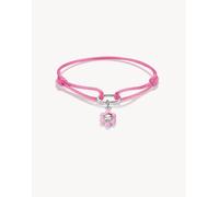 Thomas Sabo Hello Kitty bracciale in tessuto rosa con charm - connect in argento, nero, rosso, rosa 23CM
