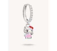 Thomas Sabo Hello Kitty orecchino singolo a cerchio con zirconi bianchi in argento, nero, rosa One Size