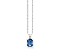 THOMAS SABO KE1964-699-1-L45V - Collana da donna in argento sterling 925, design elegante, lunghezza 45 cm, colore: Blu, 45 cm, Argento sterling, Zirconia cubica