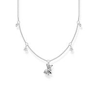 THOMAS SABO KE2174-644-7-L45V - Collana da donna in argento sterling 925 con volpe artica e zirconi bianchi, lunghezza 45 cm, 45 cm, Argento sterling, Zirconia cubica