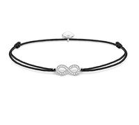 Thomas Sabo Little Secret Bracciale da Donna, Colore Nero con Simbolo Dell’infinito in Argento 925 Ls003-401-11-L20V