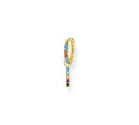 Thomas Sabo Orecchini 925 argento zirconia_cubica Donna, Argento, OneSize - CR702-167-14, Orecchini a cerchio con pietre colorate pendenti