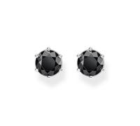 Thomas Sabo - Orecchini a bottone in argento sterling con pietra nera One Size