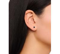 Thomas Sabo - Orecchini a bottone vintage piccoli in argento sterling con pietra nera One Size
