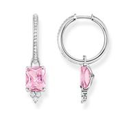 Thomas Sabo Orecchini da donna in argento sterling con zirconi bianchi e rosa CR672-051-9, misura unica, Argento, Nessuna pietra preziosa