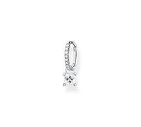 Thomas Sabo Orecchini a cerchio da donna in argento Sterling 925 con zirconi bianchi, dimensioni: 17 x 5 mm, CR699-051-14, 17x5 mm, Argento sterling, Zirconia cubica 1