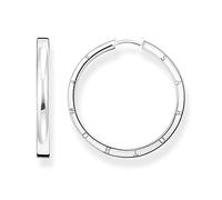 Thomas Sabo Orecchini a cerchio da donna, in argento Sterling 925, dimensioni: 23 x 2,5 mm, CR686-001-21, 30x2,5 mm, Argento sterling, Nessuna pietra preziosa