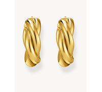 Thomas Sabo - Orecchini a cerchio in argento sterling 925 placcati oro giallo 18 k One Size