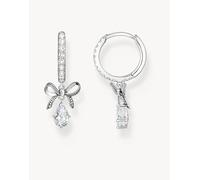 Thomas Sabo - Orecchini a cerchio in argento sterling con pendente a forma di fiocco One Size