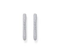 Thomas Sabo - Orecchini a cerchio neri e bianchi in argento One Size