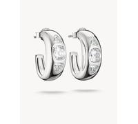 Thomas Sabo Orecchini a cerchio da donna in argento con zirconi 32032257, One Size, Argento sterling, Non pietra preziosa