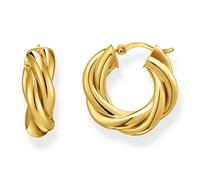 Thomas Sabo Orecchini A Cerchio Per Donne Intrecciati Color Oro CR742-413-39
