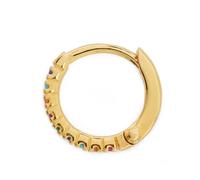 Thomas Sabo orecchini a cerchio singolo da donna pietre bianche oro, argento sterling 925, chiusura clip