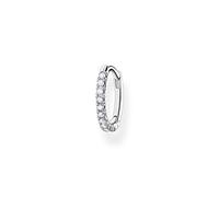 Thomas Sabo orecchini a cerchio singolo da donna pietre bianche oro, argento sterling 925, chiusura clip CR659-414-14, 1,30 cm