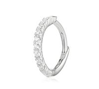 Thomas Sabo Orecchini 'Single' argento / bianco, Taglia One Size