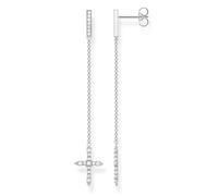 THOMAS SABO - Orecchini a Croce Argento e Bianco - - Accessories - Donna - Grigio - ONE SIZE