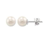 Thomas Sabo Orecchini da Donna con Piccole Perle Bianche Coltivate D’acqua Dolce in Argento Sterling 925 Bianco H1430-028-14