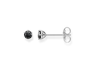 Thomas Sabo Orecchini Donna Borchie Nero Argento Sterling 925 H1964-051-11