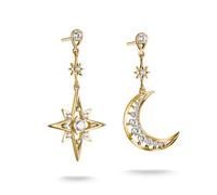 Thomas Sabo Orecchini luna e stella, Lega Premium placcato oro 18k
