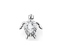 Thomas Sabo Orecchini singoli a forma di tartaruga con zirconi in argento Sterling, dimensioni: 9 mm x 7 mm, H2235-051-14, 9mm, Argento sterling, Zirconia cubica