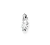 Thomas Sabo Orecchino singolo creola a forma di cuore con pietre bianche