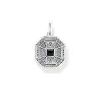 THOMAS SABO PE950-507-11 - Collana da uomo, in argento sterling 925 annerito, dimensioni: 28 x 20 mm, H: ca. 28mm / B: ca. 20mm, Argento sterling, Onice