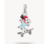Thomas Sabo Peanuts™ charm Snoopy su skateboard Connect in argento, nero, rosso One Size