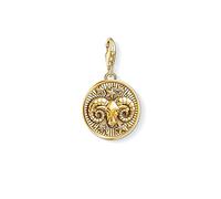 Thomas Sabo Pendente a Medaglione da Unisex Argento Sterling 925, Acquario, oro