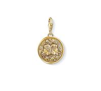 Thomas Sabo Pendente a Medaglione da Unisex Argento Sterling 925, Toro, oro