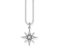 Thomas Sabo Royalty Catenina da Donna con Ciondolo A Forma di Stella Bianca in Argento Sterling 925 Ke1825-643-14-L45V