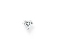 Thomas Sabo H2234-051-14, Orecchini singoli, a forma di cuore, in argento Sterling 925, con zirconi, 5 x 5 mm, 5x5 mm, Argento sterling, Zirconia cubica 1