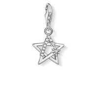 THOMAS SABO Ciondolo in Argento Sterling con Zirconia Cubica a Forma di Stella e Pietre
