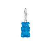 THOMAS SABO Ciondolo orso d'oro blu argento, Argento sterling