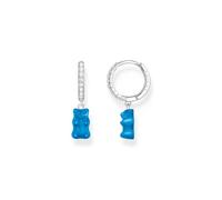 Thomas Sabo x HARIBO Orecchino a cerchio singolo con ciondolo orsetto d'oro blu