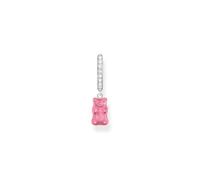 Thomas Sabo x HARIBO Orecchino a cerchio singolo con ciondolo orsetto d'oro rosa