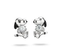 Thomas Sabo x PEANUTS Orecchini a bottone Snoopy zircone bianco, argento sterling