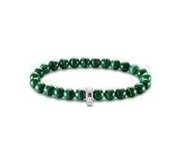 Thomas Sabo X0284-475-6-L19 - Bracciale da donna, con pietre verdi, in argento Sterling 925, con fino a tre ciondoli, lunghezza: 19 cm, 19 cm, Argento sterling, Zirconia cubica