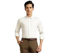 Thomas Scott Uomo | Slim Fit | Design solido | Manica intera | Camicia formale da uomo, bianco, 50