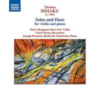 Thomas Simaku Thomas Simaku: Solos and Duos for Violin and Piano (CD) Album