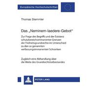 Thomas Stemmler Das Neminem-laedere-Gebot (Tascabile)