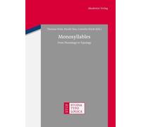 Thomas Stolz Monosyllables (Copertina rigida) Studia Typologica [STTYP]