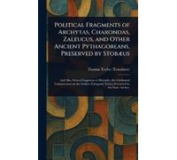 Thomas Taylor Political Fragments of Archytas, Charondas, Zal (Copertina rigida)
