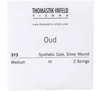 Thomastik Corda 2x La anima in multifilamento di plastica, rivestimento in rame placcato argento 313 per Oud Arabo set 315, 315A, 315B