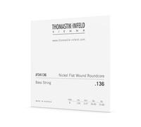 Thomastik corda Si .136 anima in acciaio, rivest. nichel flat wound lunga scala 34" JF34136 per basso elettrico Jazz Satz JF345, JF346
