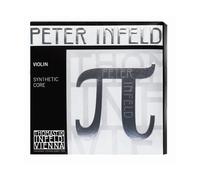 Thomastik Corde per violino 4/4 Peter Infeld Synthetic Core - corde Mi acciaio cromato, dorato, media
